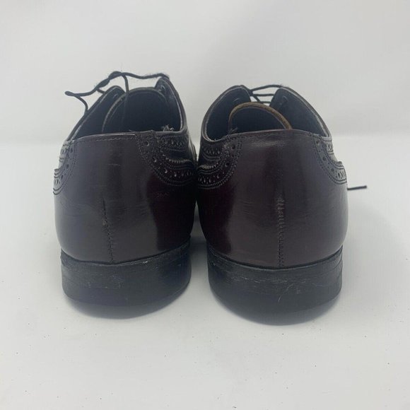 VINTAGE BRITISH WALKERS MENS 9.5 LEATHER CUSTOM WINGTIP OXFORD SHOES main image 5